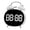 White, variant on Twin Bell Alarm Clock, Cute Oval Digital Alarm Clock, Bedside Loud Alarm Clocks for Heavy Sleepers Adults, Silent Desk Clock Battery Operated, Small Table Clock for Bedroom Living Room