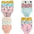thumbnail image 3 of 12-Pack Cotton Briefs for Toddlers and Little Girls, Sizes 2T-7T - B&Q, 3 of 5