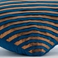 thumbnail image 2 of Decorative Pillow Cover 20x20 inch (50x50 cm) Teal Blue, Diagonal Metallic Pintucks Pillow Case, Modern Pillow Cover, Square Silk Pillow Cover Couch, Striped - Unfolding Teal Copper, 2 of 10