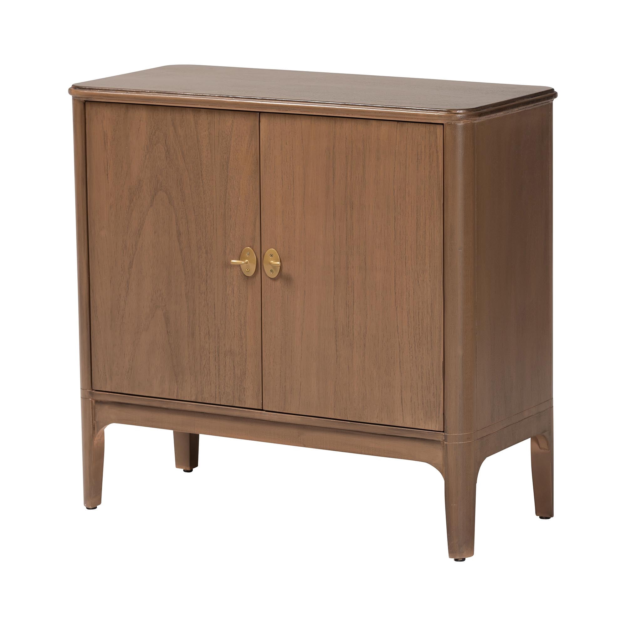 bali & pari Latifa Mid-Century Storage Cabinet, 2-Door, Antique Brown