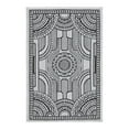 thumbnail image 2 of Unique Loom Outdoor Traditional Collection Area Rug - Deco (2' x 3' 1" Rectangle White and Black), 2 of 6