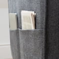 thumbnail image 3 of Mellow Hana Modern Upholstered Linen Fabric Sofa with Armrest Pockets, Dark Heather Grey, 3 of 10