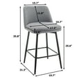 thumbnail image 6 of Homy Casa 26" Counter Height Bar Stools Set of 2, Upholstered Kitchen Island Chairs, 6 of 6