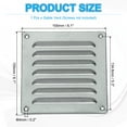 thumbnail image 2 of Uxcell Aluminum Vent Cover, Screen Air Grille Ventilation Cover HVAC Louvered Grill for Home Kitchen Fireplace Silver 6x6 Inch, 2 of 7
