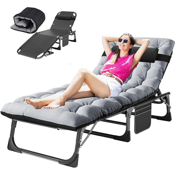 Slsy Portable Folding Lounge Chair Sleeping Cots Bed for Adults