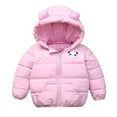 thumbnail image 1 of Bullpiano 0-5Y Boys And Girls Cartoon Warm Down Cotton Jacket for Snowy Outdoor Play Photography (Pink), 1 of 8