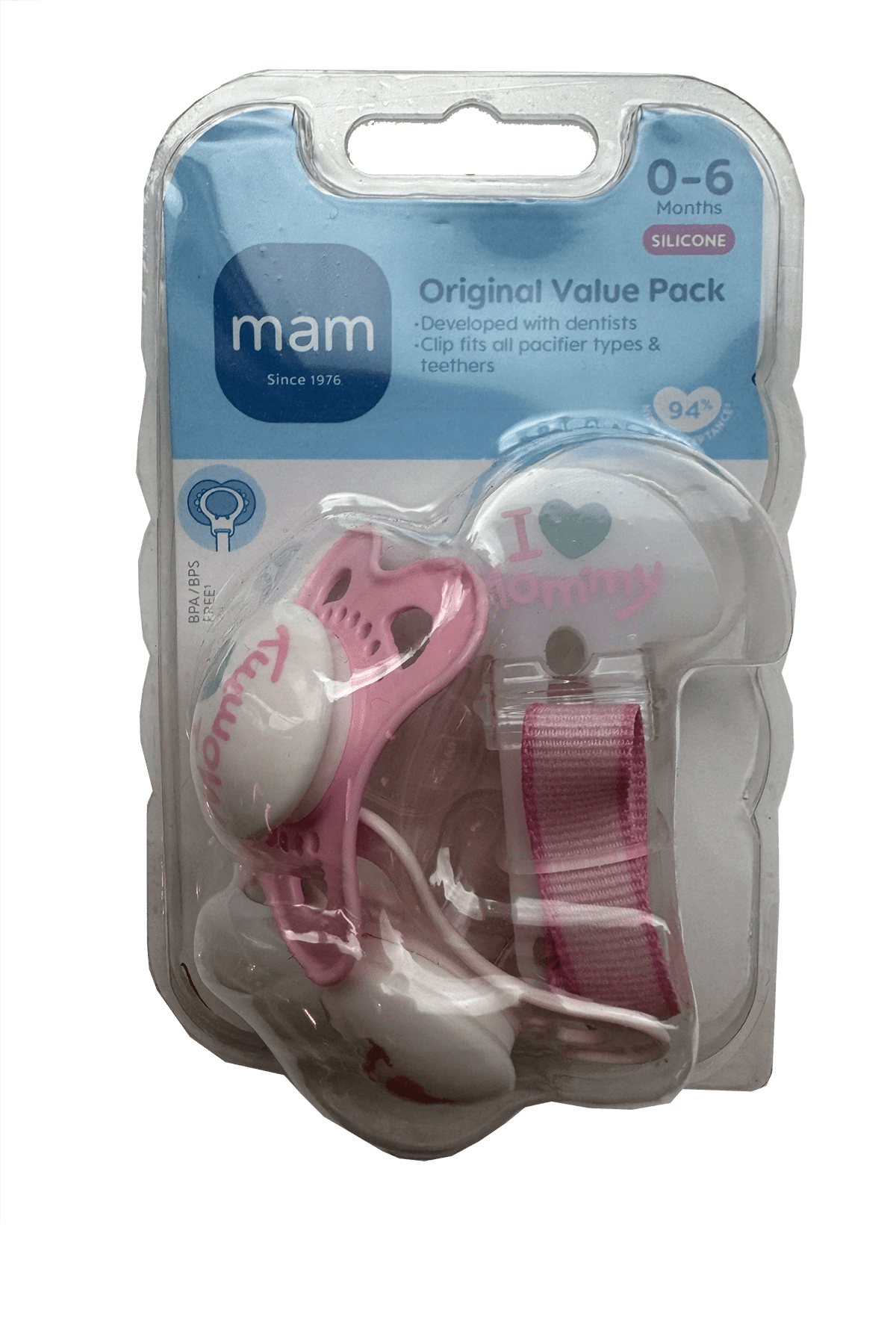 ちびmama*☺︎☺︎* MAM I Love Mommy Collection Pacifiers (2 pack, 1 Pacifier