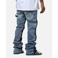 thumbnail image 3 of Lifted Anchors Men's Venus Floral Flared Leg Stacked Denim Jeans (44, Blue Wash), 3 of 9