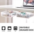 thumbnail image 3 of Classroom Under Desk Organizer Adhesive Storage Box Home Under Desk Drawer, 3 of 8