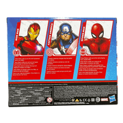 Hasbro Marvel 3-Pack: Iron Man, Spider-Man, Captain America Action Figures, with Shield (6)
