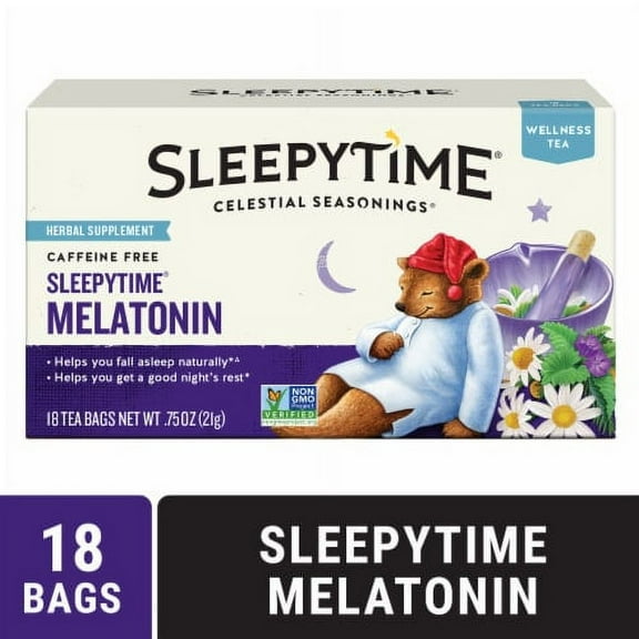 2X-Celestial Seasonings Caffeine Free Sleepytime Melatonin Tea Bags - 18 ct