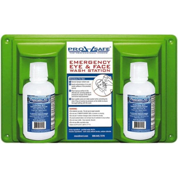 PROSAFE 16 oz, Disposable Eyewash Double Station Approved by FDA