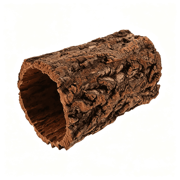 ACDANC Natural Cork Round Reptile Hideaway-7. 87X4. 7" Terrarium Decor Tree Bark Reptile Hide Cave for Leopard Gecko Crested Gecko and Amphibians,Safe Crested Gecko Hide
