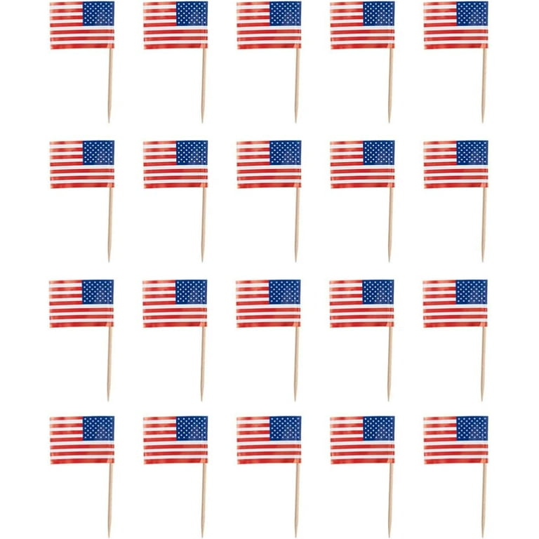 200pcs Mini Flag Picks: USA American Flag Toothpick Cake Picks Flags  America US Flag Cake Cupcake Toppers Mini Flags Decoration For Celebration  Sporting Events - Walmart.com