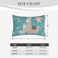 thumbnail image 6 of Naloa Teal Mama Llama Pillowcase, Throw Pillowcase, Wrinkle-Free, Stain-Resistant with Hidden Zipper for Bedroom Sofa - 14"x20", 6 of 9