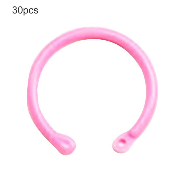HEVIRGO 30Pcs Binding Ring Candy Color Hole Plastic Binding Ring Coil Binder Hoop Holder Tool for Loose Leaf