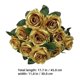 thumbnail image 3 of 1 Bunch Artificial Roses Flowers Lifelike Fake Rose 10 Heads Rose Bouquet Wedding Decoration, 3 of 3