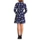 thumbnail image 3 of INSPIRE CHIC Vestido de Camisa Floral con Cinturón y Botones para Mujer, Color Azul Marino, 3 of 5