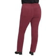 thumbnail image 2 of NYDJ womens  Plus Marilyn High-Rise True Burgundy Straight Leg Jean, 18W, 2 of 4