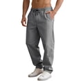 thumbnail image 2 of LTTVQM Jogger Pants for Men Casual Relaxed Fit Cargo Pants Summer Spring Drawstring Sweatpants Hiking Outdoor Twill Sport Pants Light Gray L, 2 of 7