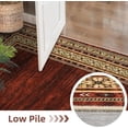 thumbnail image 5 of 2x6 Modern Geometric Bordered Rug, Red, 5 of 8