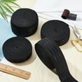 thumbnail image 2 of Silicone Backed Elastic Band Black 20 Yards 4 Sizes Non-Slip Sewing Polyester Ribbon 0.7/1.1/1.5/1.9" 3 Strips Elastic Gripper Band Stretchy Band Roll for Garment Wig Sewing Bike Shorts, 2 of 8