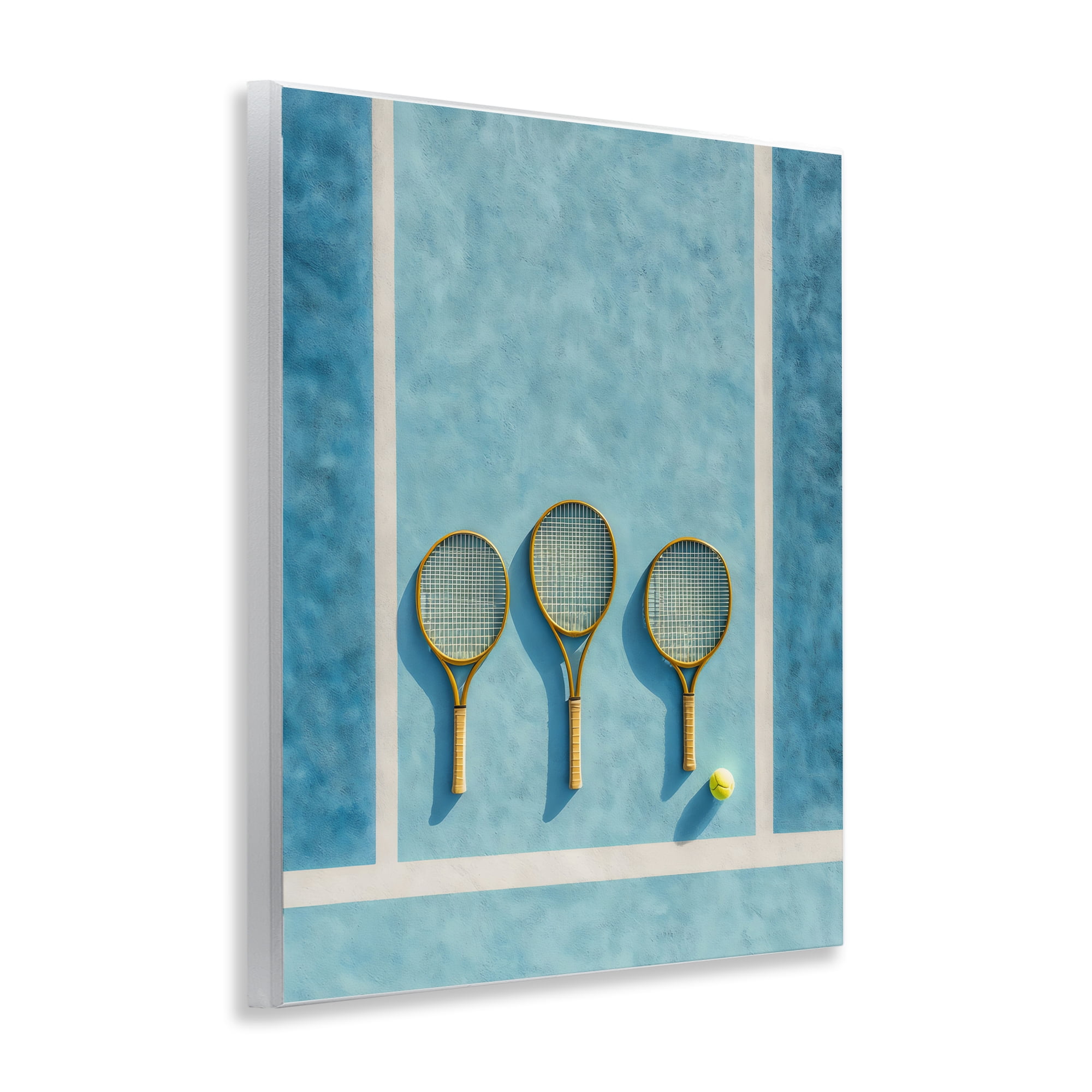 Tennis Racket Trio Wall Plaque Art, design by Franklyn Gregory