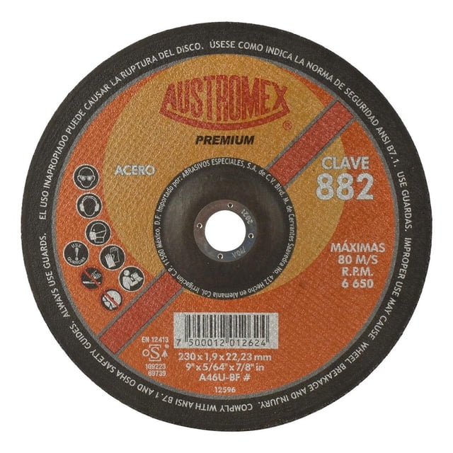 Disco Abrasivo Para Acero Austromex 9"