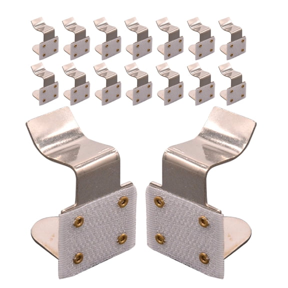 USHOBE Plated Silver Iron Tablecloth Clamps Metal for Outdoor Picnic Fixation 20Pcs