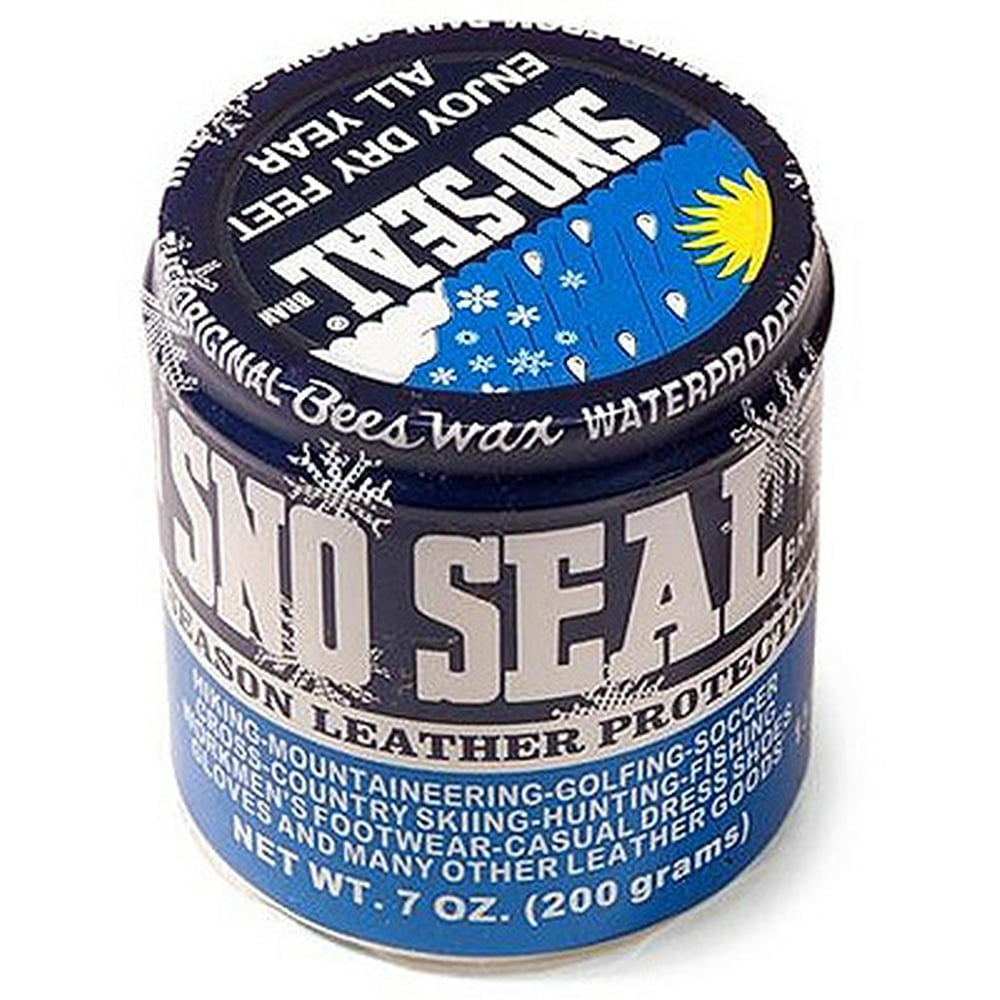 applying sno seal to gloves