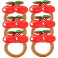thumbnail image 4 of Raindrops 6pcs Napkin Rings Cherry Alloy Napkin Holder Wedding Dinner Table Decorations, 4 of 8