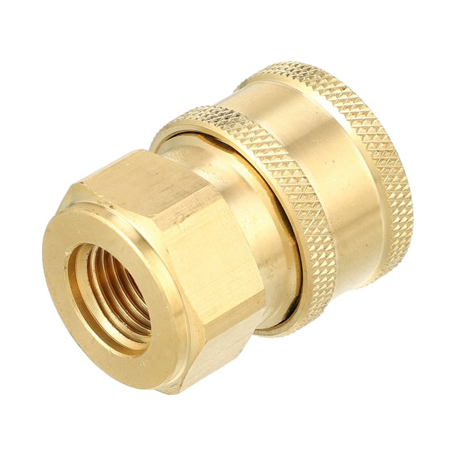 Adaptador de pistola de lavado a presión de mujer de Unique Bargains, universal para coche, tono de cobre de 1/4"