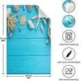 thumbnail image 3 of GZHJMY Seashell Wood Kitchen Dish Towel 4 Pack, Soft Absorbent Dishcloths Reusable Hand Towel Washable Tea Towels for Home Kitchen Bar Table Decor, 28 x 18 Inch Washcloths Decorative Towels, 3 of 7