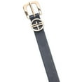 thumbnail image 4 of Giani Bernini Women's Designer Logo Keeper Belt Navy Small w 32" w1", 4 of 4