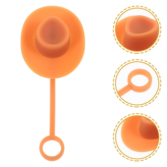 ibasenice 4-Pack Reusable Brown Silicone Straw Covers with Splash-Proof Design and Tight Seal for Drink