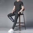 thumbnail image 4 of Conjuntos de camiseta y pantalones originales para hombre, chándal elegante para correr, básico, de las mejores marcas, ropa esencial para hombre, trajes deportivos gráficos de nailon, 4 of 5