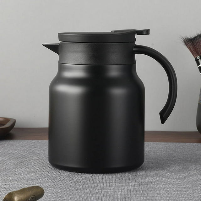 Dvkptbk Teapot Teapot Bouilloire Portable en Acier Inoxydable, Théière à Double Couche avec Écran Filtrant Kitchen Essentials