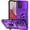 Purple, variant on for Samsung Galaxy A13 4G Case Heavy Duty Military Grade Protection,Camera Lens Slide Protection & 360°Rotate Magnetic Car Mount Holder Kickstand Rugged Shockproof Drop Hard Shell,Purple