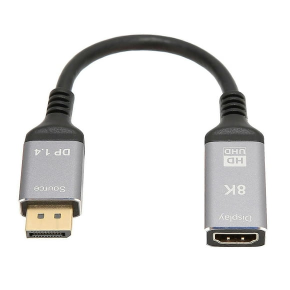 DisplayPort 1.4 to HD Multimedia Interface 2.1 Cable 8K 48Gbps Support HDR 3D AV Adapter Cord for Laptop PC TV Projector