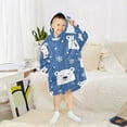 thumbnail image 6 of FORMRS Wearable Blanket Hoodie with Sleeves for Kids Cozy Flannel Sweatshirt, White Polar Bear, 6 of 7