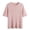 Pink, variant on Women's Solid Color Cable Knit Pullover Sweater, Plus Size Crew Neck Short Sleeve Chunky Top, for Spring Summer Daily Wear or Casual Cozy Outings Beige L