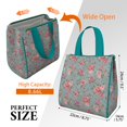 thumbnail image 3 of Pioneer Flower Floral Print Pattern Insulated Lunch Bag for Women & Adults,Large Portable Soft Cooler Lunch Bag,Thermal Food Storage Tote with Pearl Cotton,8.66L,8.75x5.75x9.5 Inch, 3 of 6
