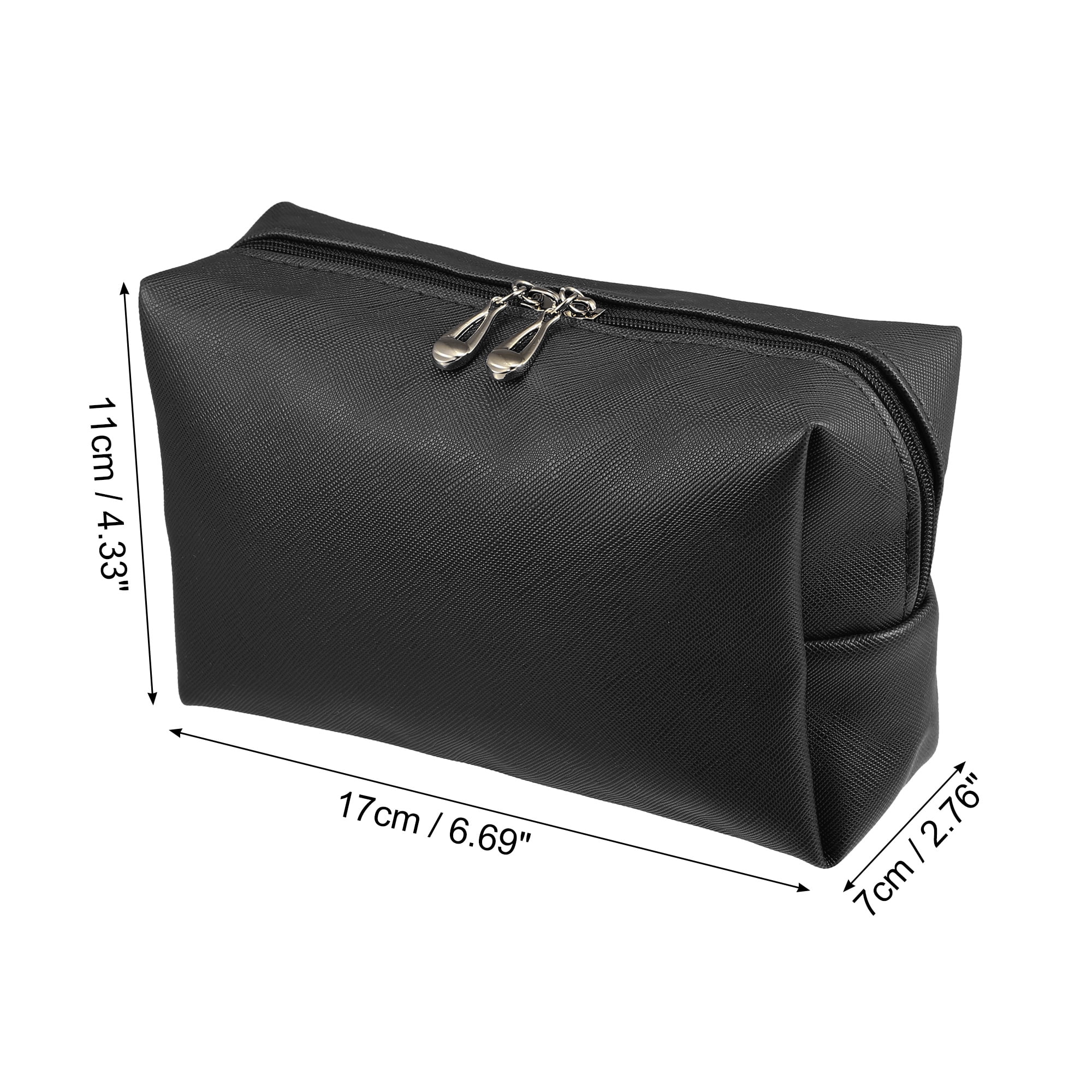 ★DeMAKER★ Canvas cosmetic bagmixed black Unique Bargains Floral Makeup Bag Zipper Flower Cosmetic