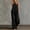 *Black, variant on ClodeEU Women's Linen Blend 2 Piece Outfit,Sleeveless Henley Ruffle Top and Wide Leg Pants Set Beige,Women's Plus L