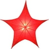 Lighted Hanging 48" Red Tinsel Star