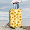 thumbnail image 6 of Picia Yellow White Striped Sunflower Luggage Protector Cover Thicken Suitcase Protector Cover Fit 18-32 Inch Luggage-Small, 6 of 9