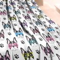 thumbnail image 3 of French Bulldog with Glasses White Blanket,Comfortable Soft Flannel Throw Blanket,All Season,Warm Lightweight Blankets for Sofa Bed Couch Living Room Chair,60"x80"(150x200cm), 3 of 4