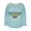 Jumping Beans Girls Long Sleeve Blue Sparkle Wonder Woman Tee Shirt T-Shirt 4