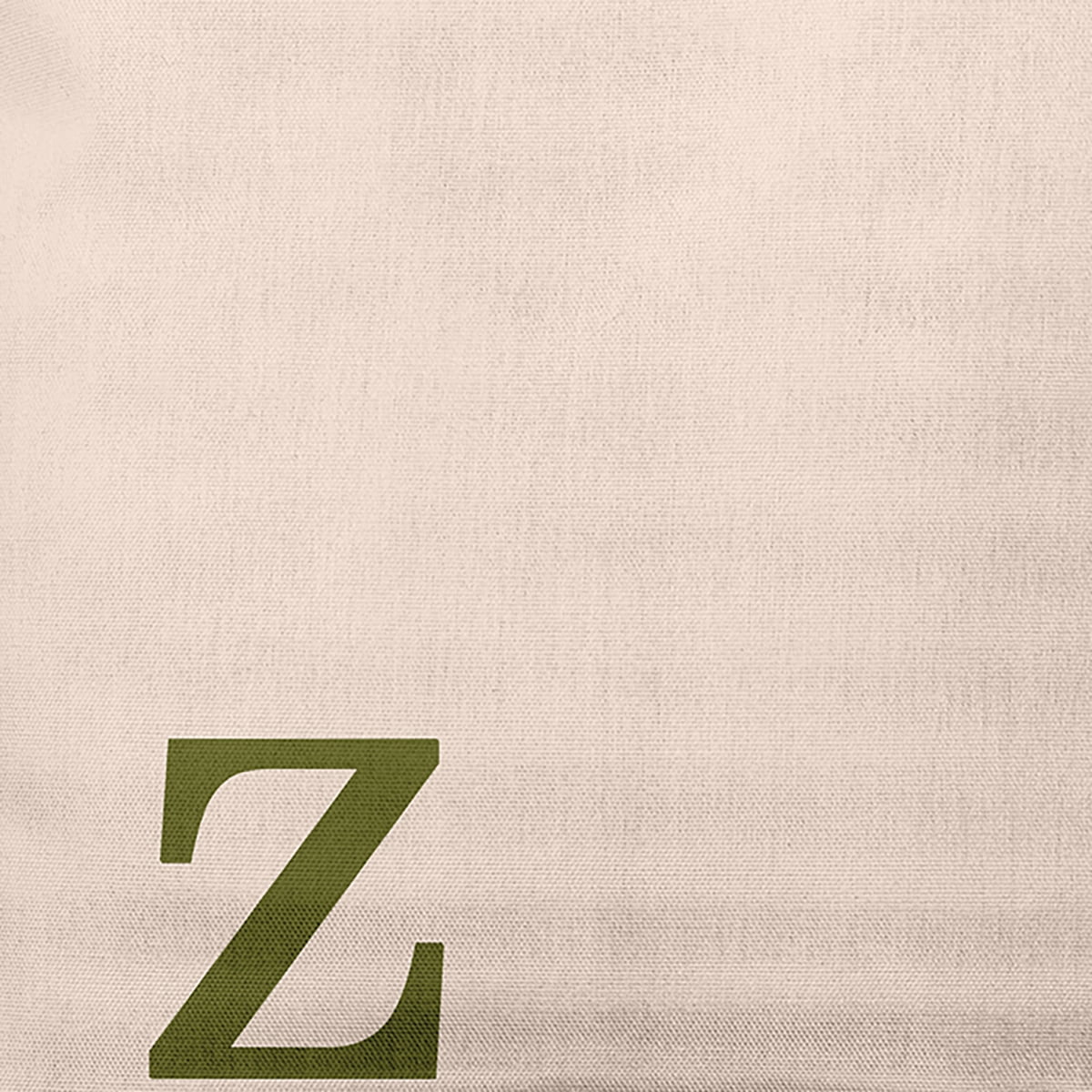 Simply Daisy 18" x 18" Modern Monogram Indoor/Outdoor Polyester Throw Pillow, Olive