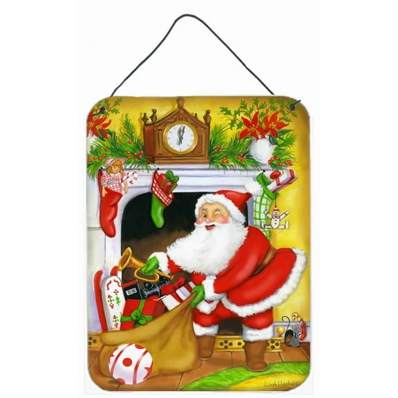 Carolines Treasures PJH3024DS1216 Santa Claus Stocking Stuffers Wall or Door Hanging Prints 12x16 multicolor